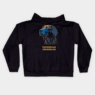 Rhodesian Ridgeback Dog Portrait Southern Africa | Ridgeback Breed | Family Guard Dog Kids Hoodie